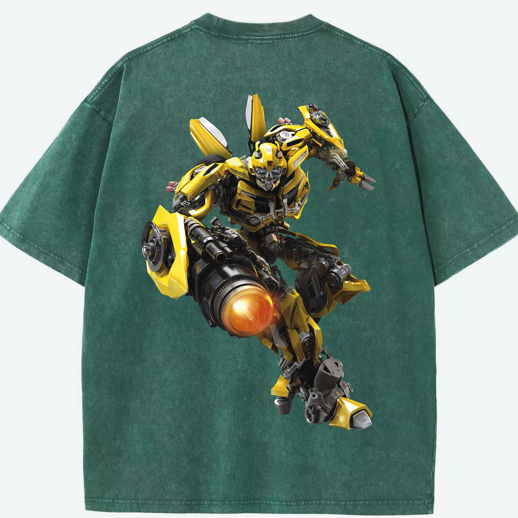 （画像用） Transformers トランスフォーマー 綿100% ヴィンテージ風 半袖Tシャツ（背面プリント）